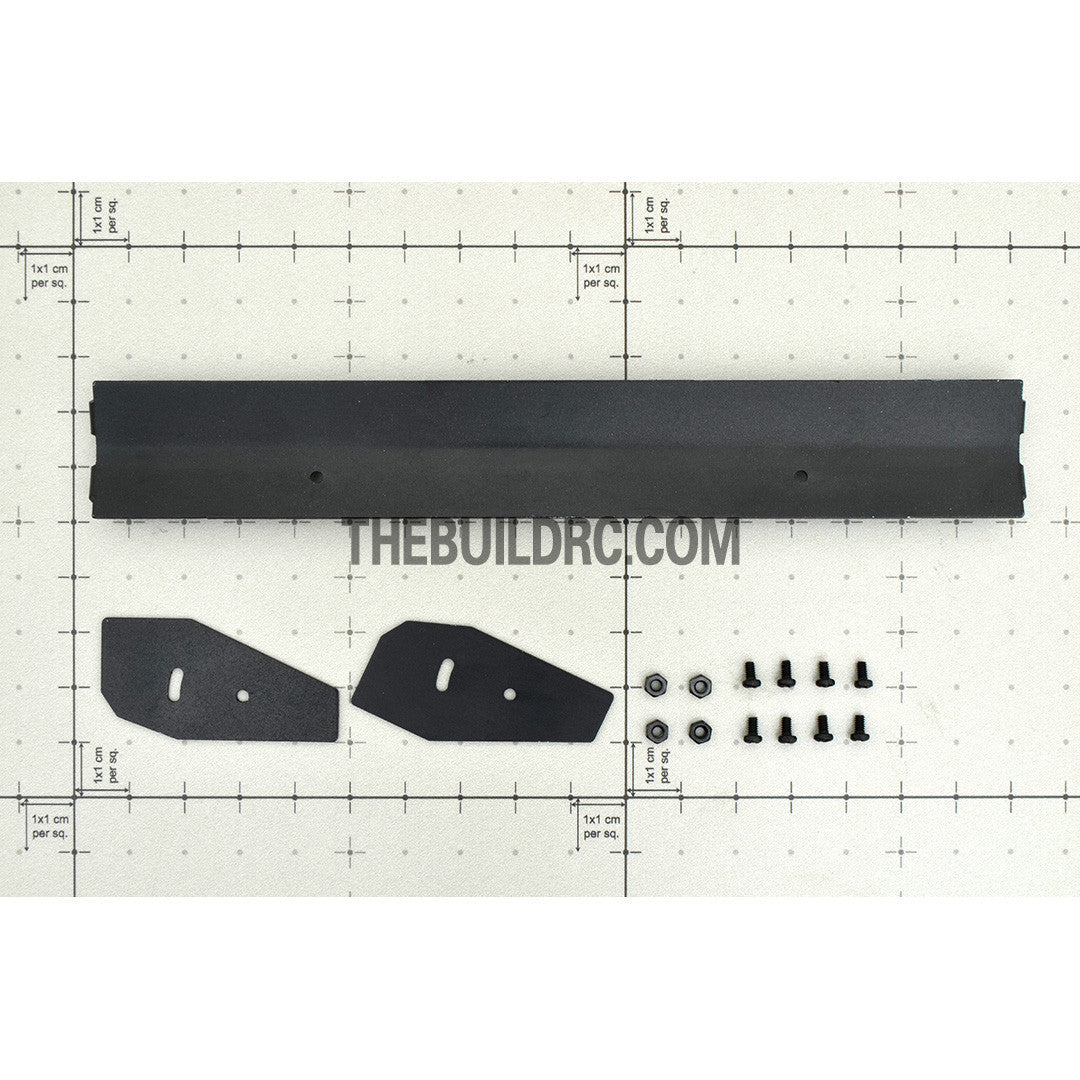 1/10 RC Racing Car 167x24mm Alloy Aluminum GT Wing Rear Spoiler - Black
