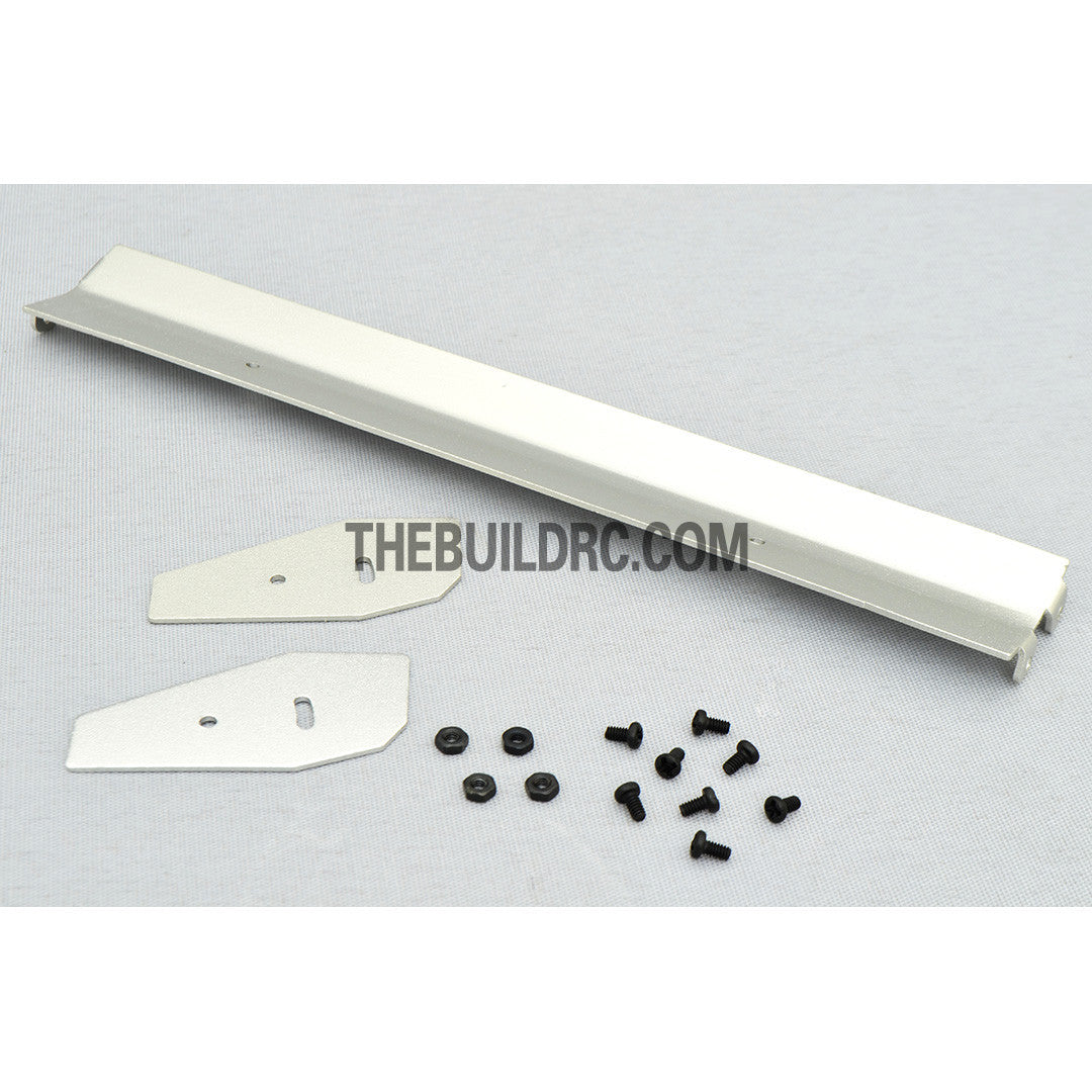 1/10 RC Racing Car 167x24mm Alloy Aluminum GT Wing Rear Spoiler - Silver