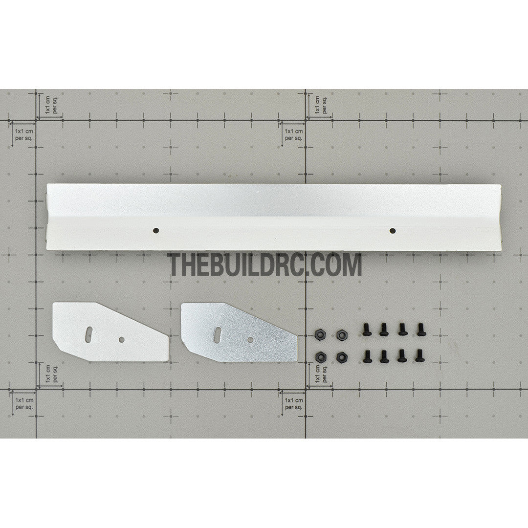 1/10 RC Racing Car 167x24mm Alloy Aluminum GT Wing Rear Spoiler - Silver