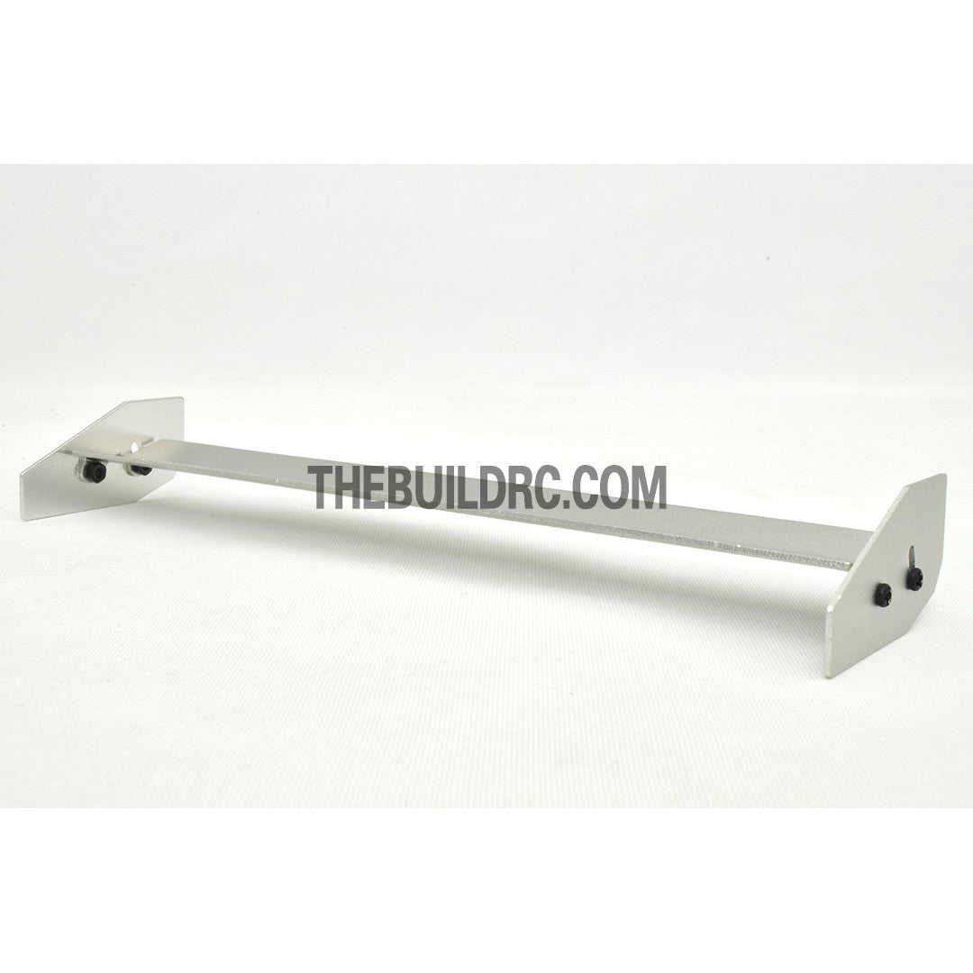 1/10 RC Racing Car 167x24mm Alloy Aluminum GT Wing Rear Spoiler - Silver