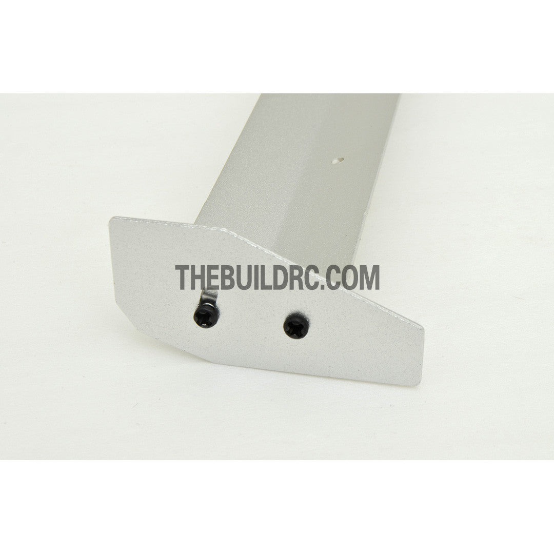1/10 RC Racing Car 167x24mm Alloy Aluminum GT Wing Rear Spoiler - Silver