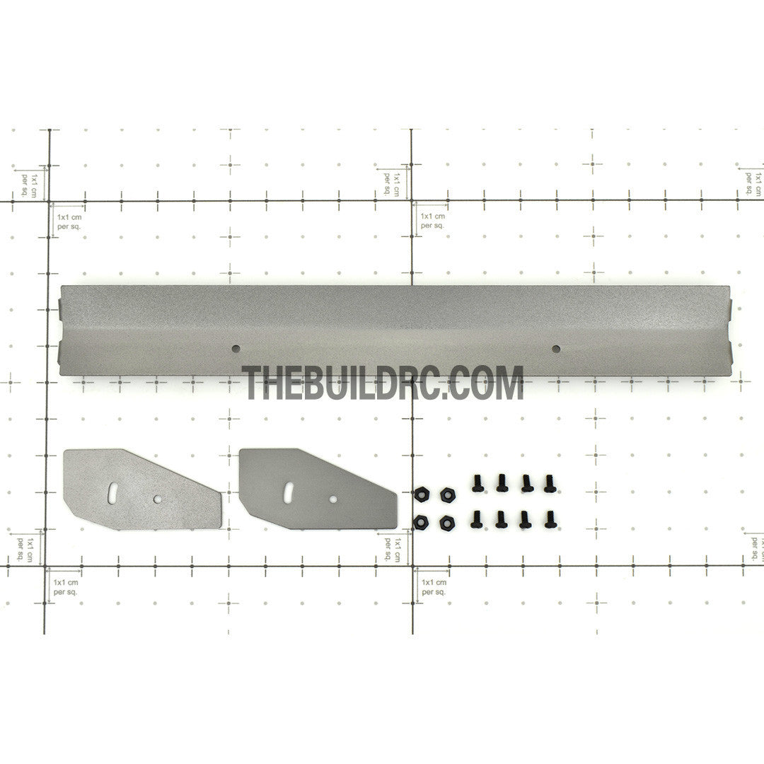 1/10 RC Racing Car 183x24mm Alloy Aluminum GT Wing Rear Spoiler - Grey