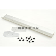 1/10 RC Racing Car 183x24mm Alloy Aluminum GT Wing Rear Spoiler - Silver