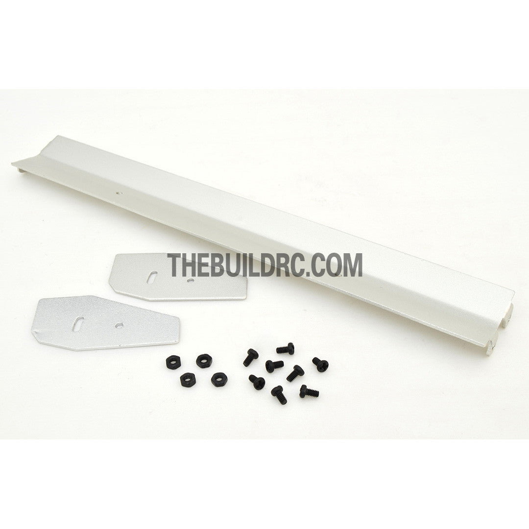 1/10 RC Racing Car 183x24mm Alloy Aluminum GT Wing Rear Spoiler - Silver