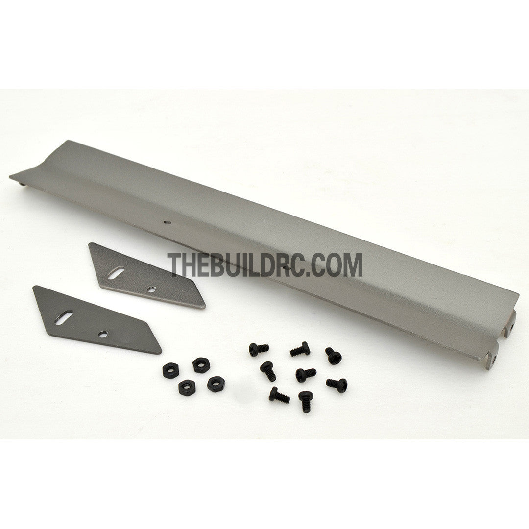 1/10 RC Racing Car 155x26mm Alloy Aluminum GT Wing Rear Spoiler - Grey