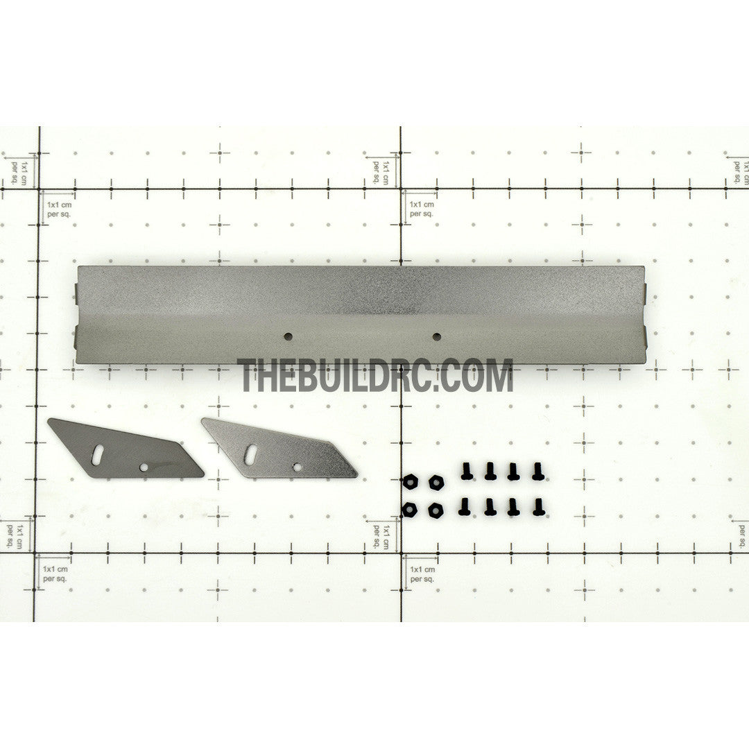 1/10 RC Racing Car 155x26mm Alloy Aluminum GT Wing Rear Spoiler - Grey