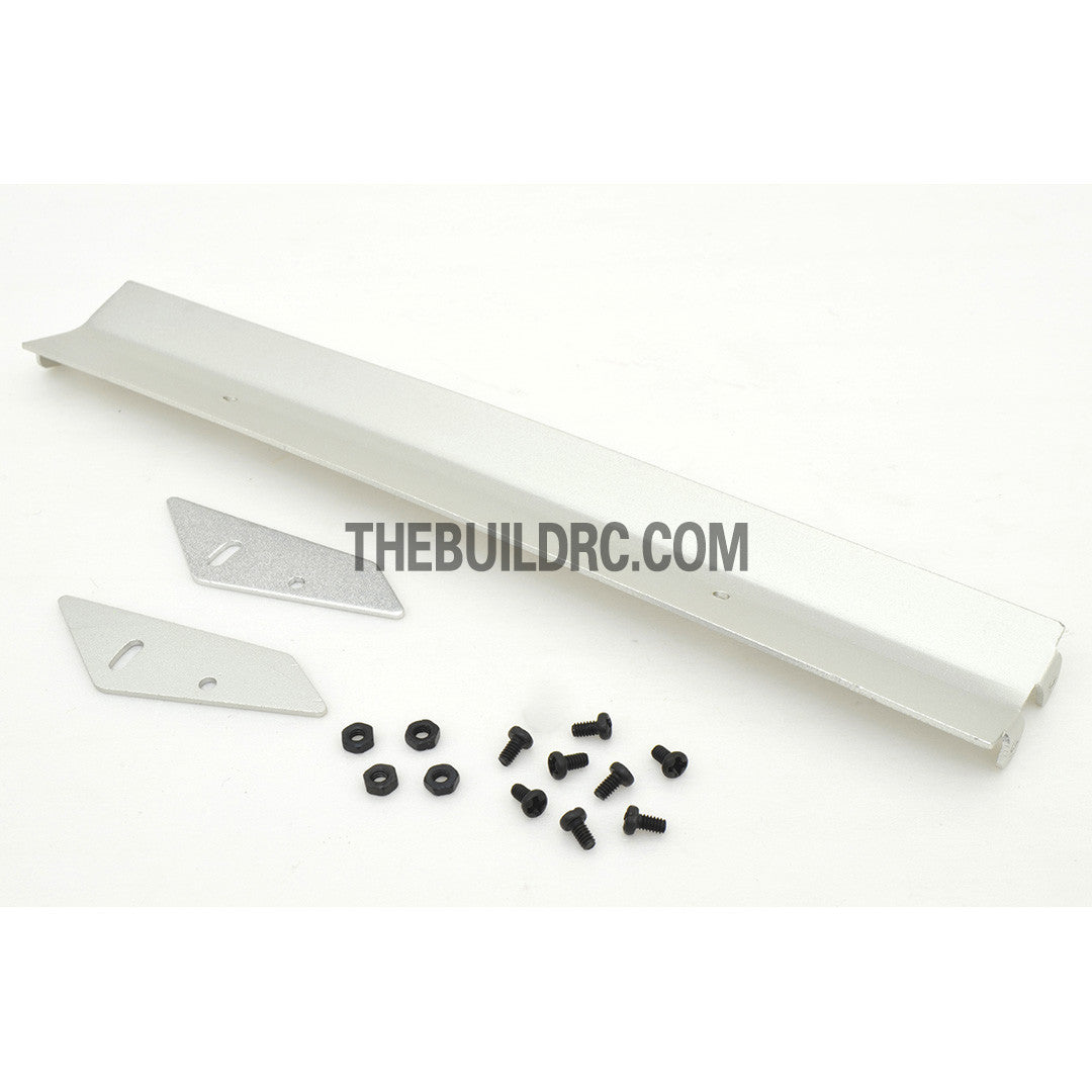 1/10 RC Racing Car 167x24mm Alloy Aluminum GT Wing Rear Spoiler - Silver