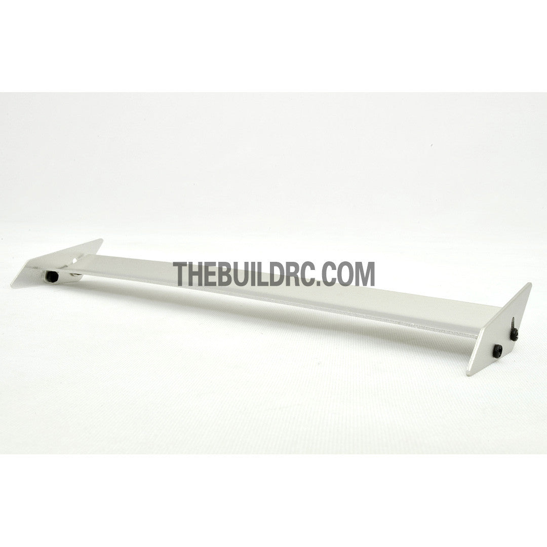 1/10 RC Racing Car 167x24mm Alloy Aluminum GT Wing Rear Spoiler - Silver