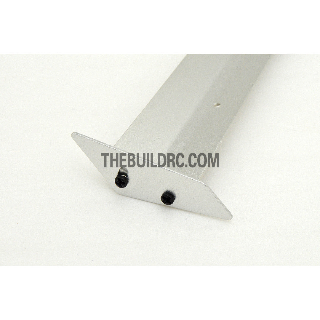 1/10 RC Racing Car 167x24mm Alloy Aluminum GT Wing Rear Spoiler - Silver