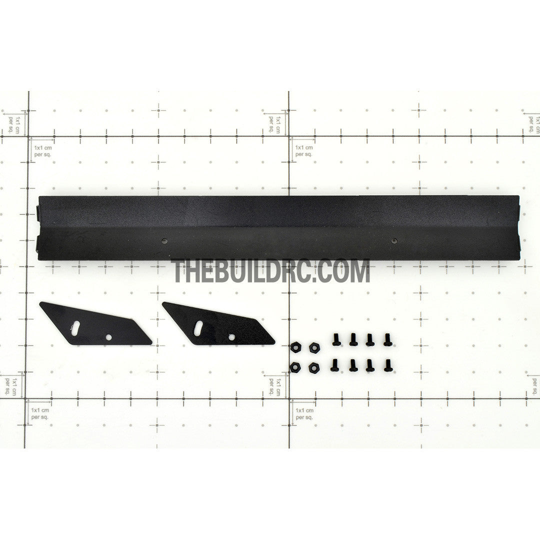 1/10 RC Racing Car 182x24mm Alloy Aluminum GT Wing Rear Spoiler - Black