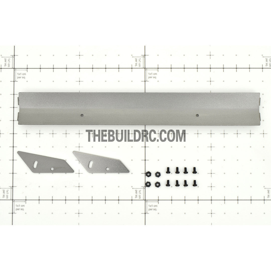 1/10 RC Racing Car 182x24mm Alloy Aluminum GT Wing Rear Spoiler - Grey