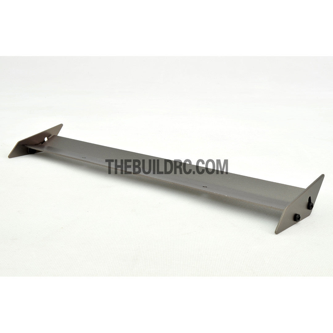 1/10 RC Racing Car 182x24mm Alloy Aluminum GT Wing Rear Spoiler - Grey