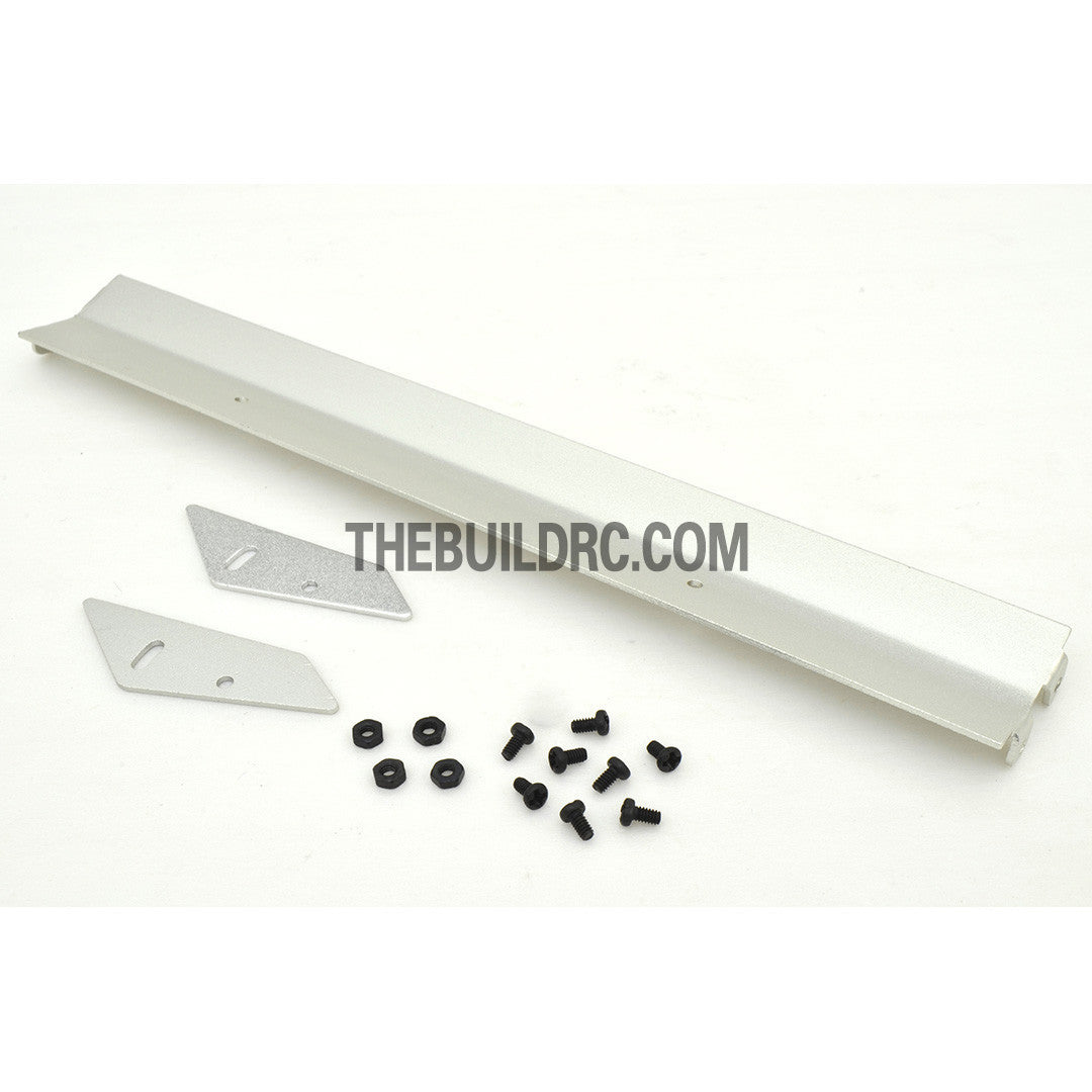 1/10 RC Racing Car 182x24mm Alloy Aluminum GT Wing Rear Spoiler - Silver