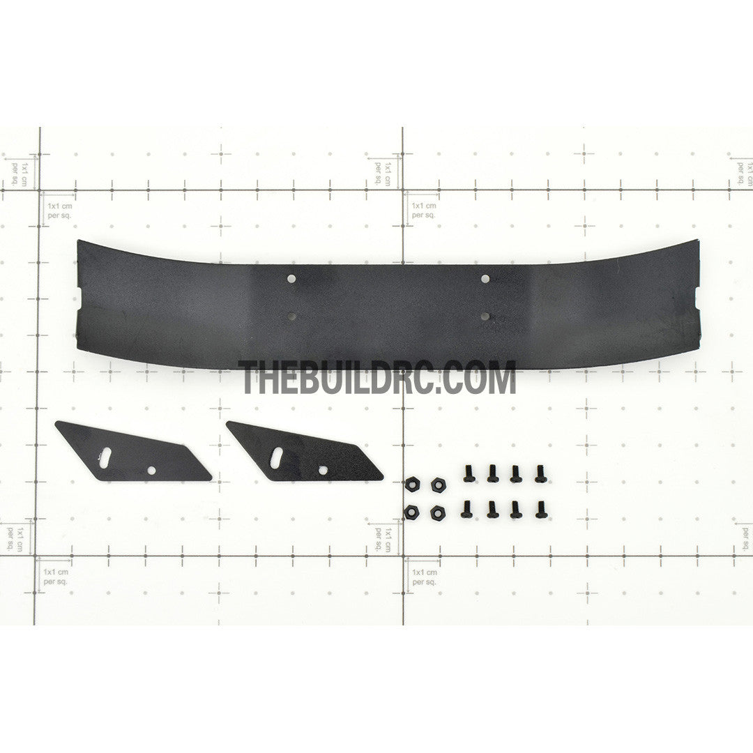 1/10 RC Racing Car 168x28mm Alloy Aluminum GT Wing Rear Spoiler - Black