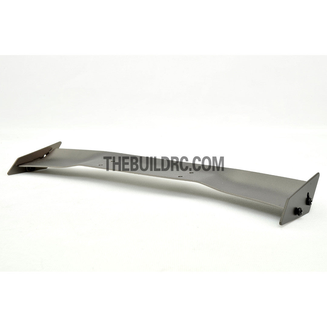 1/10 RC Racing Car 168x28mm Alloy Aluminum GT Wing Rear Spoiler - Grey