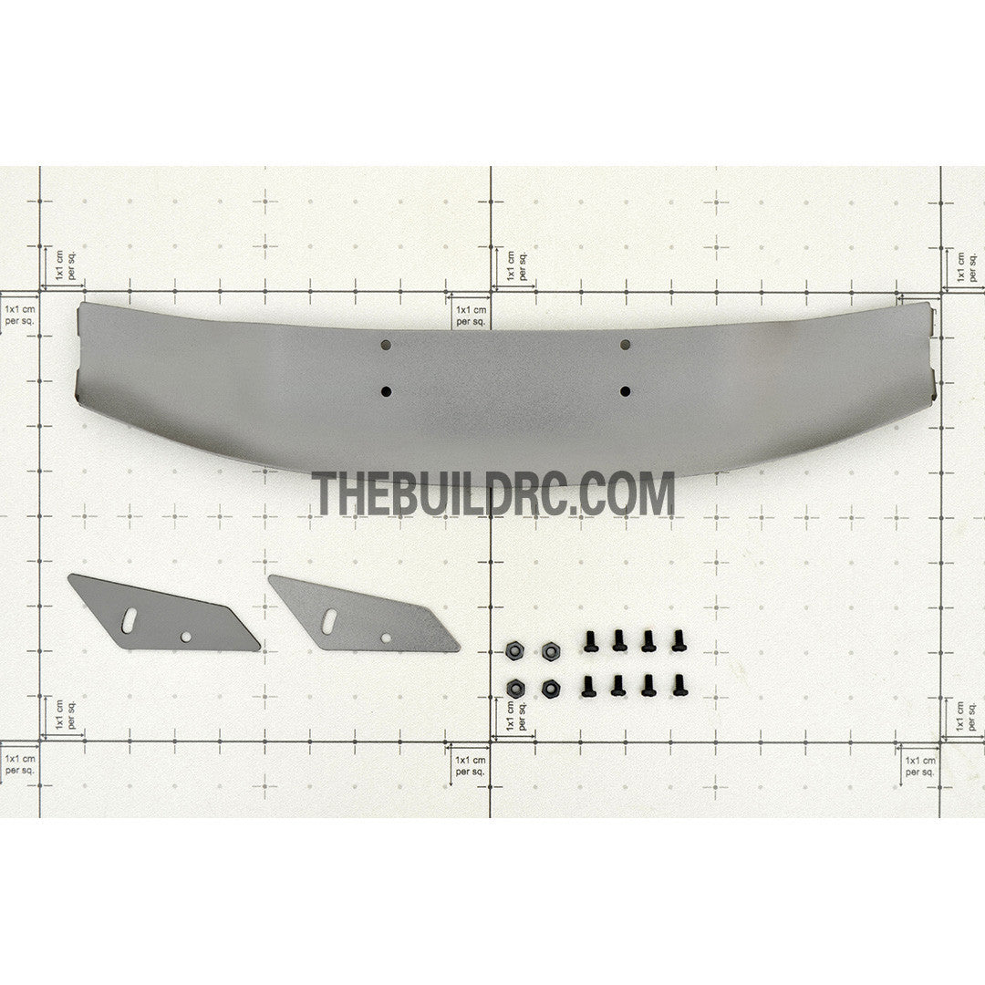 1/10 RC Racing Car 188x34mm Alloy Aluminum GT Wing Rear Spoiler - Grey