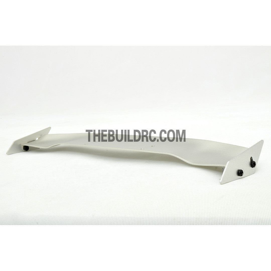 1/10 RC Racing Car 188x34mm Alloy Aluminum GT Wing Rear Spoiler - Silver