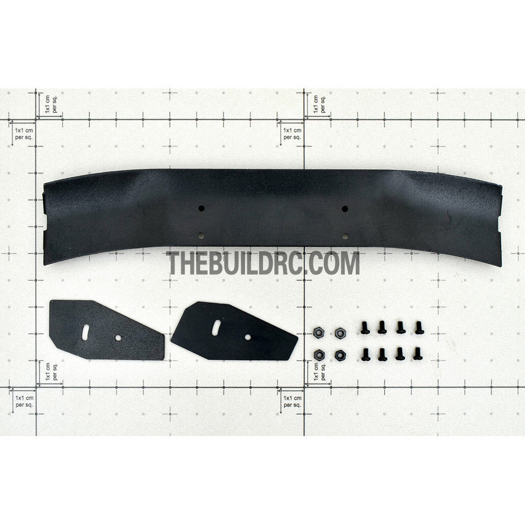 1/10 RC Racing Car 168x28mm Alloy Aluminum GT Wing Rear Spoiler - Black