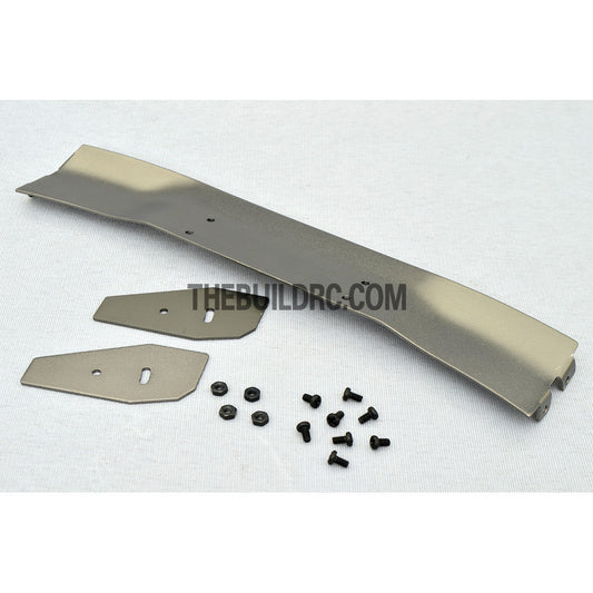 1/10 RC Racing Car 168x28mm Alloy Aluminum GT Wing Rear Spoiler - Grey