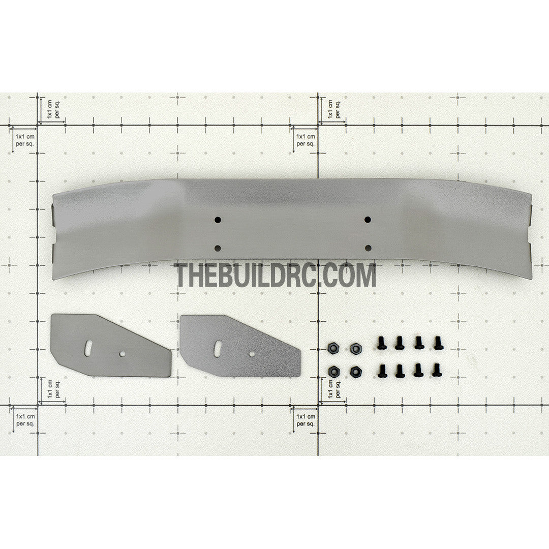 1/10 RC Racing Car 168x28mm Alloy Aluminum GT Wing Rear Spoiler - Grey
