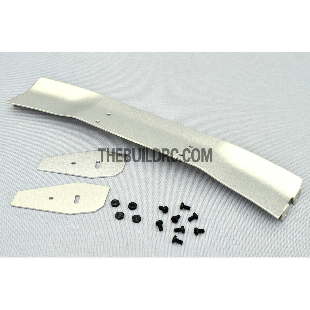1/10 RC Racing Car 168x28mm Alloy Aluminum GT Wing Rear Spoiler - Silver