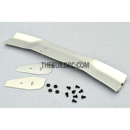 1/10 RC Racing Car 168x28mm Alloy Aluminum GT Wing Rear Spoiler - Silver
