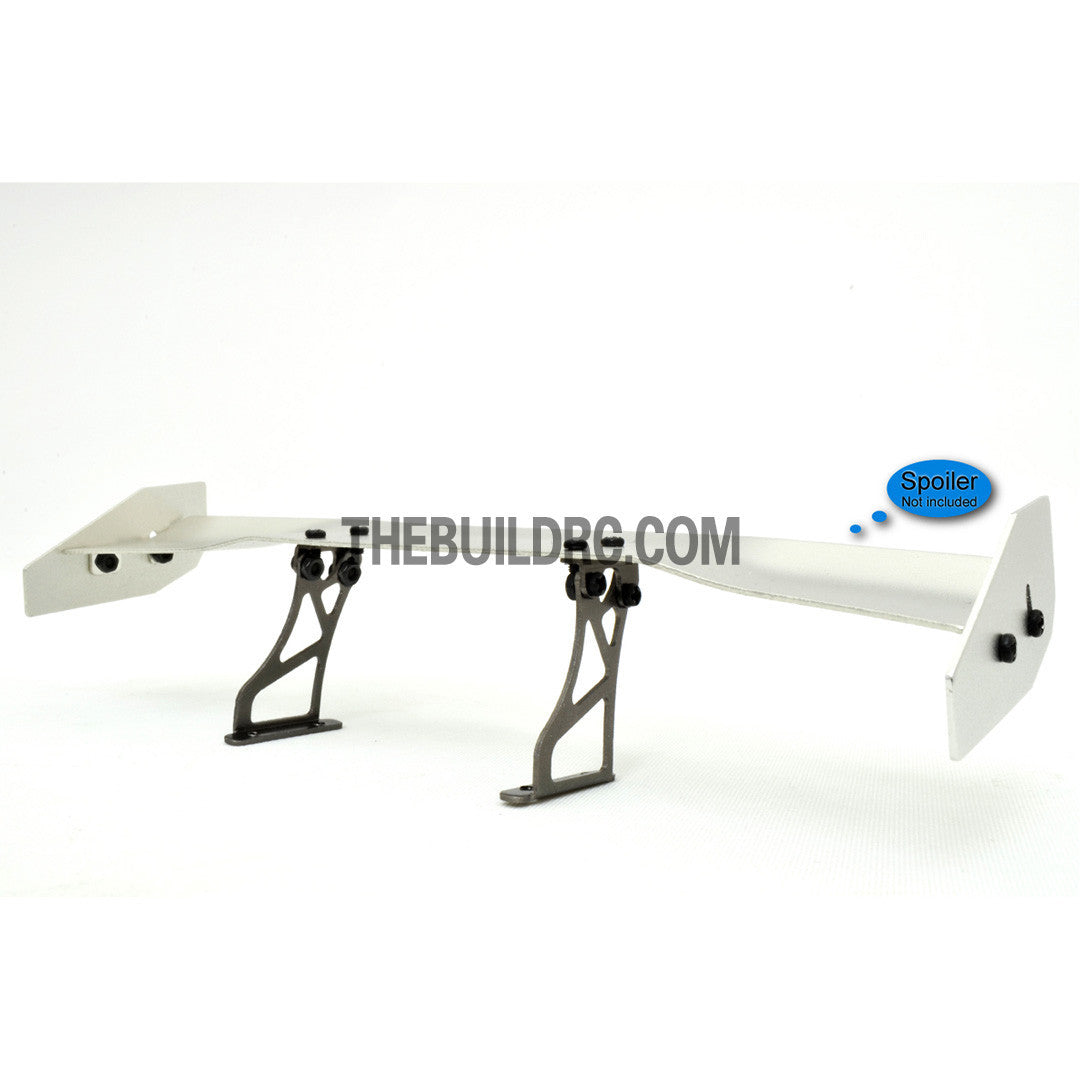 1/10 RC Racing Car 168x28mm Alloy Aluminum GT Wing Rear Spoiler - Silver