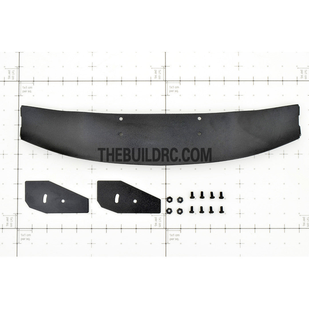 1/10 RC Racing Car 188x34mm Alloy Aluminum GT Wing Rear Spoiler - Black