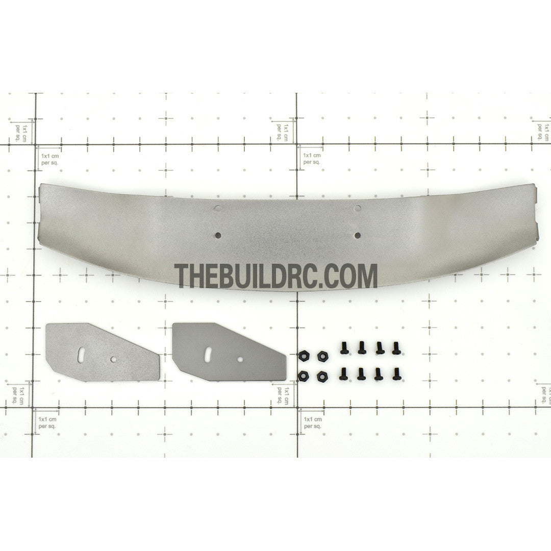 1/10 RC Racing Car 188x34mm Alloy Aluminum GT Wing Rear Spoiler - Grey