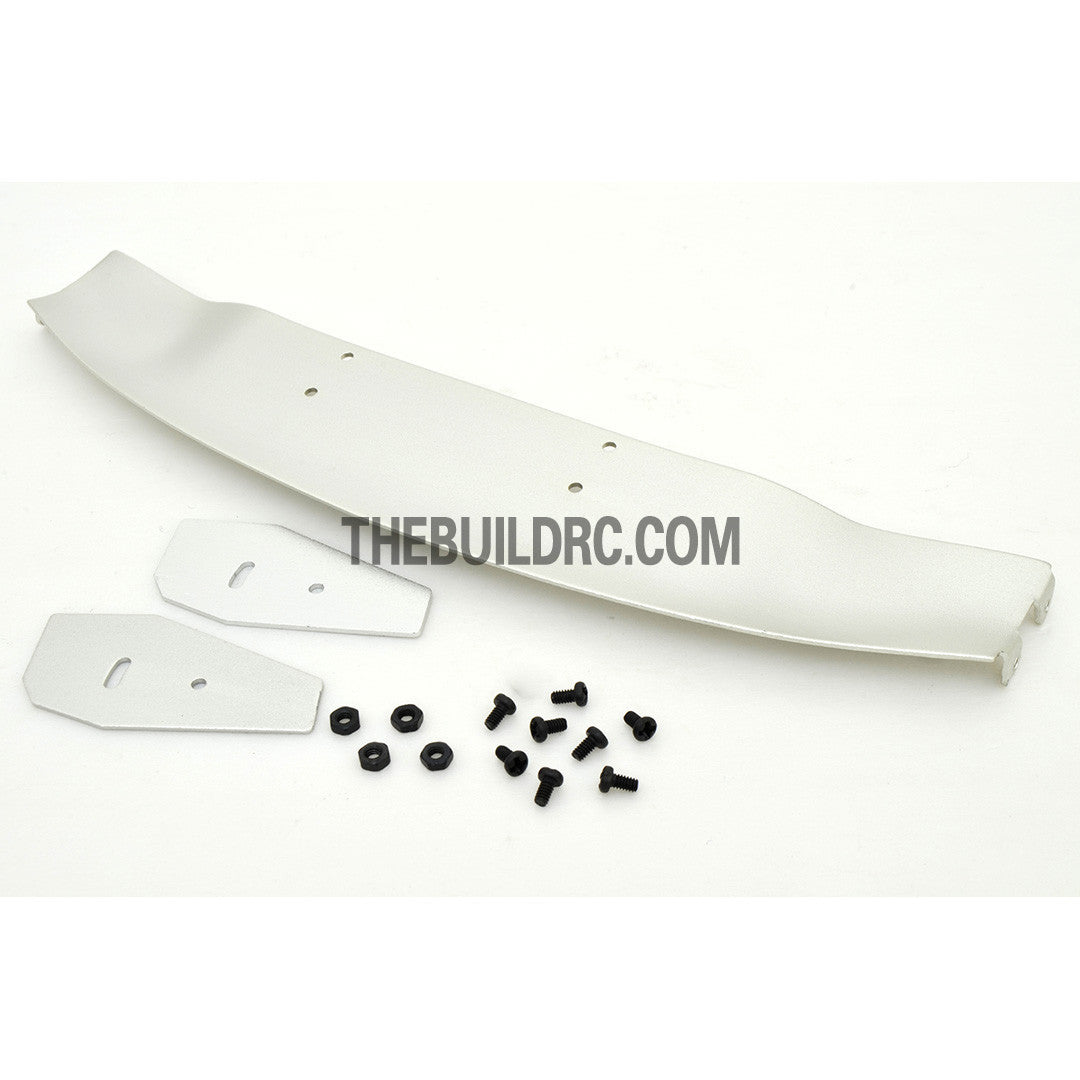 1/10 RC Racing Car 188x34mm Alloy Aluminum GT Wing Rear Spoiler - Silver