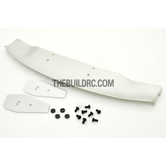 1/10 RC Racing Car 188x34mm Alloy Aluminum GT Wing Rear Spoiler - Silver