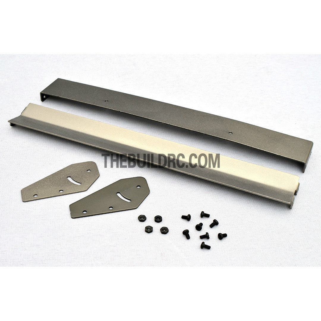 1/10 RC Racing Car 181x22mm Alloy Aluminum GT Double Wing Rear Spoiler - Grey