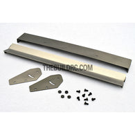 1/10 RC Racing Car 181x22mm Alloy Aluminum GT Double Wing Rear Spoiler - Grey