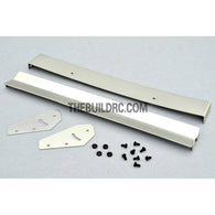 1/10 RC Racing Car 181x22mm Alloy Aluminum GT Double Wing Rear Spoiler - Silver