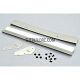 1/10 RC Racing Car 181x22mm Alloy Aluminum GT Double Wing Rear Spoiler - Silver