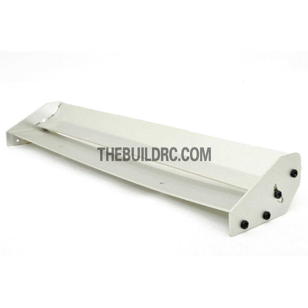1/10 RC Racing Car 181x22mm Alloy Aluminum GT Double Wing Rear Spoiler - Silver