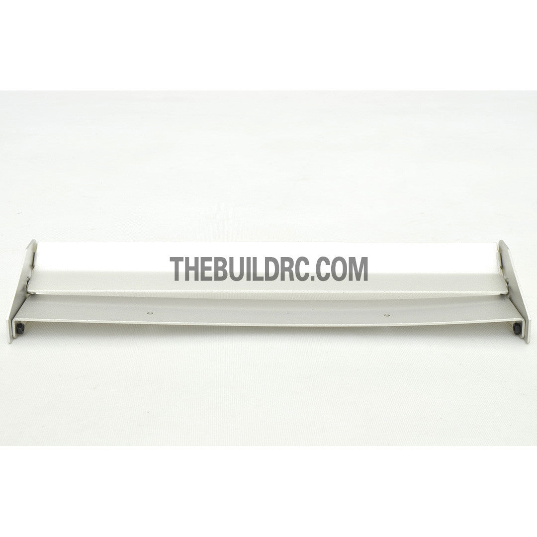 1/10 RC Racing Car 181x22mm Alloy Aluminum GT Double Wing Rear Spoiler - Silver
