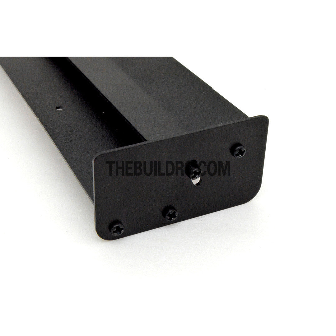1/10 RC Racing Car 182x24mm Alloy Aluminum GT Double Wing Rear Spoiler - Black