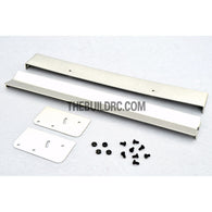 1/10 RC Racing Car 182x24mm Alloy Aluminum GT Double Wing Rear Spoiler - Silver