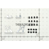 1/10 RC Racing Car Alloy Aluminum 20 x 24mm GT Wing Rear Spoiler Stand - Silver