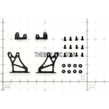 1/10 RC Racing Car Alloy Aluminum 25 x 25mm GT Wing Rear Spoiler Stand - Black