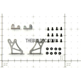 1/10 RC Racing Car Alloy Aluminum 25 x 25mm GT Wing Rear Spoiler Stand - Grey