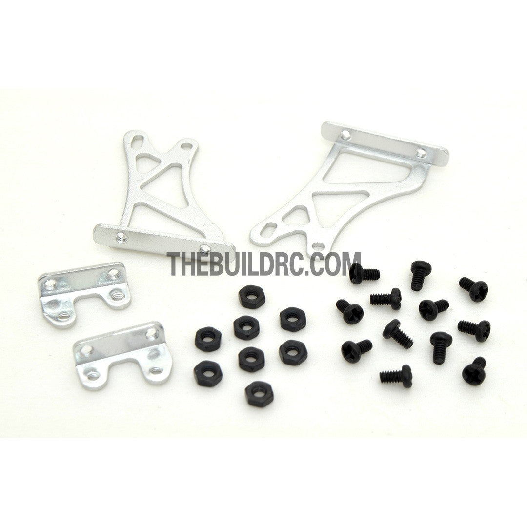 1/10 RC Racing Car Alloy Aluminum 32x 25mm GT Wing Rear Spoiler Stand - Silver