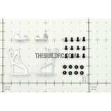 1/10 RC Racing Car Alloy Aluminum 32x 25mm GT Wing Rear Spoiler Stand - Silver