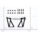 1/10 RC Racing Car Alloy Aluminum 36 x 23mm GT Wing Rear Spoiler Stand - Black