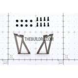 1/10 RC Racing Car Alloy Aluminum 36 x 23mm GT Wing Rear Spoiler Stand - Grey