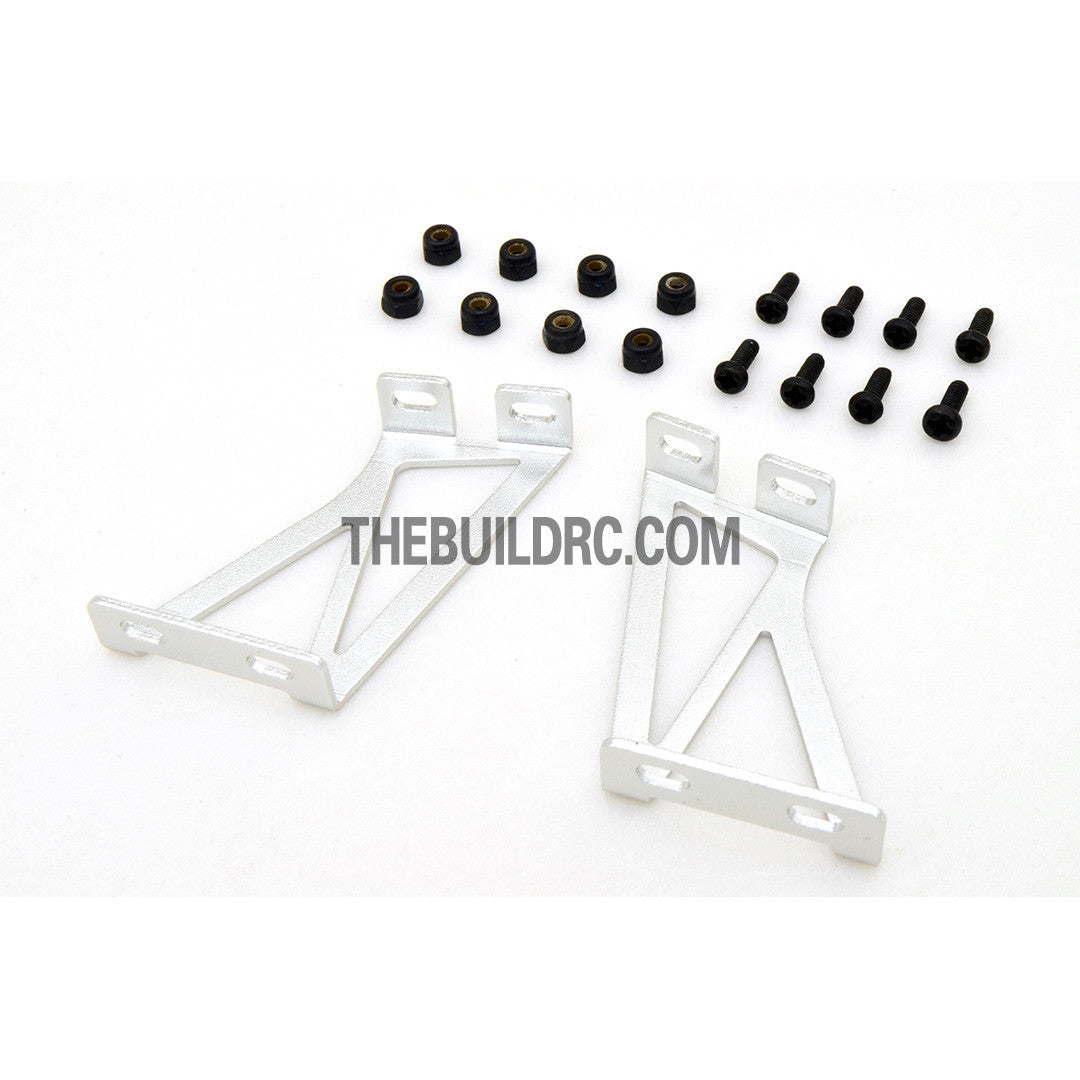 1/10 RC Racing Car Alloy Aluminum 36 x 23mm GT Wing Rear Spoiler Stand - Silver