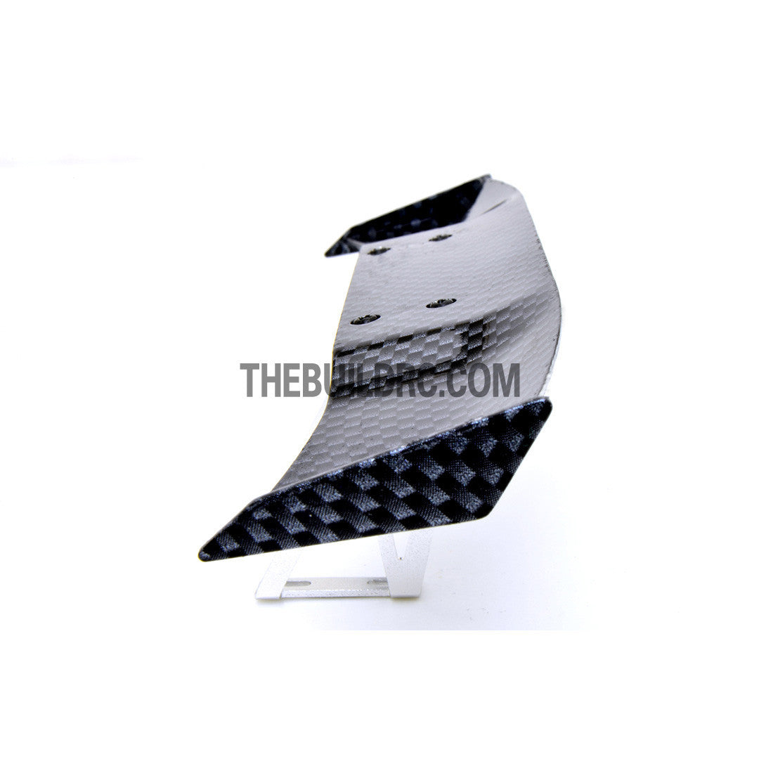 1/10 RC Racing Car 168x28mm Carbon Fiber Pattern GT Wing Rear Spoiler (Shiny)