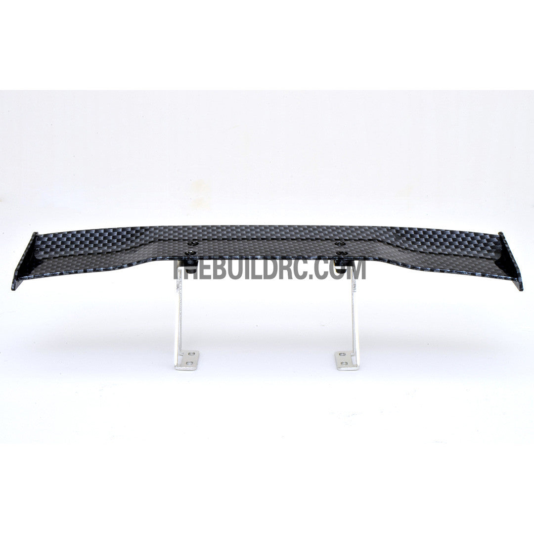 1/10 RC Racing Car 168x28mm Carbon Fiber Pattern GT Wing Rear Spoiler (Shiny)