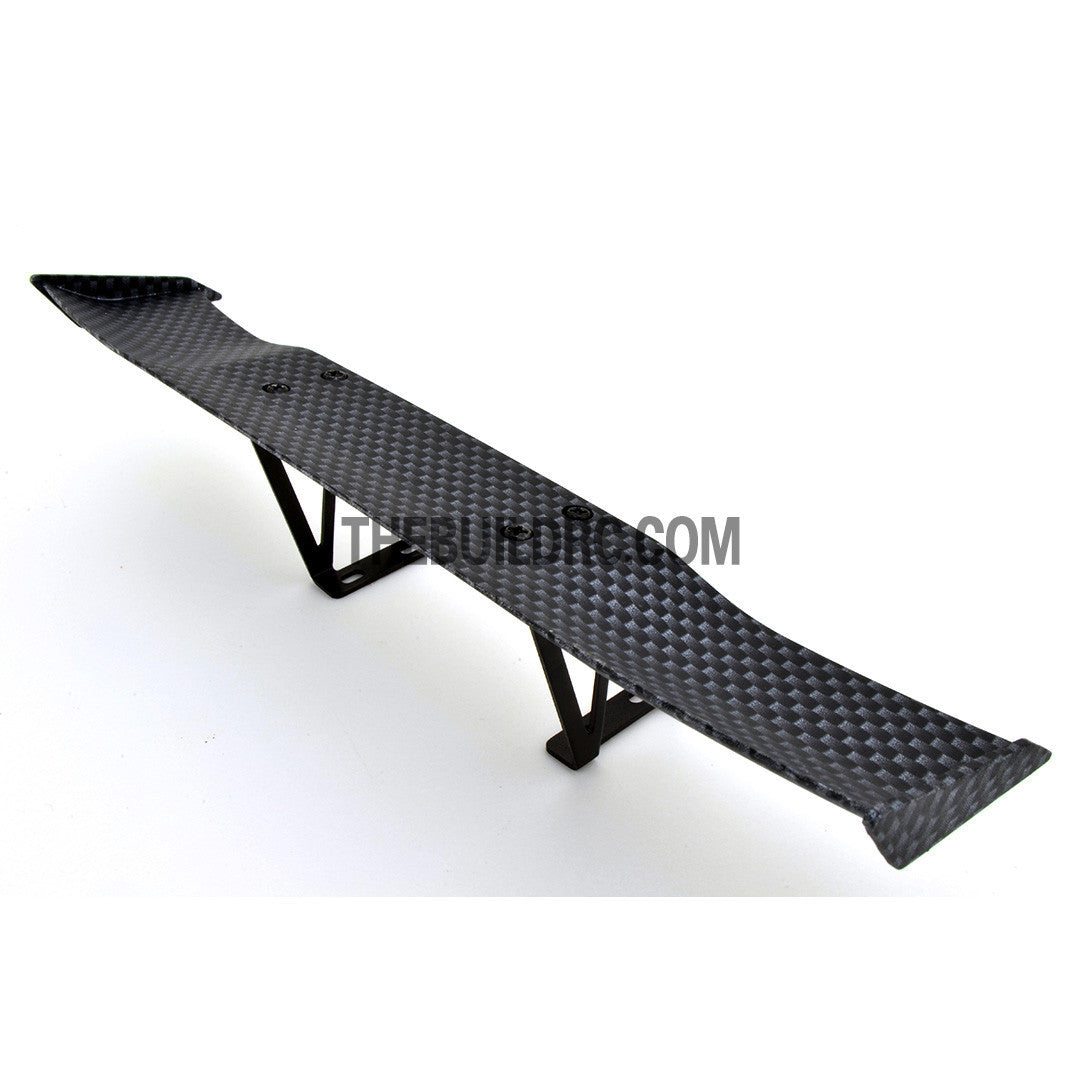 1/10 RC Racing Car 168x28mm Carbon Fiber Pattern GT Wing Rear Spoiler (Mat)